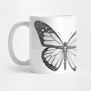 Hand drawn Butterfly using dot work Mug